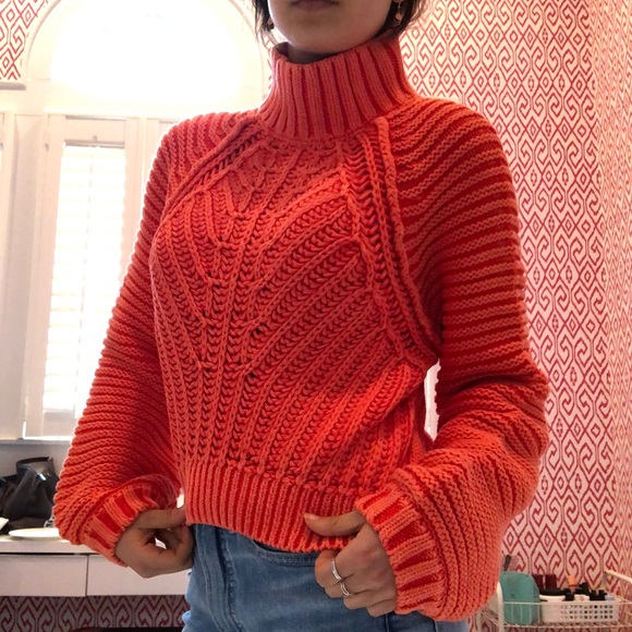 Free People Orange Sweater - Picture 4 of 5